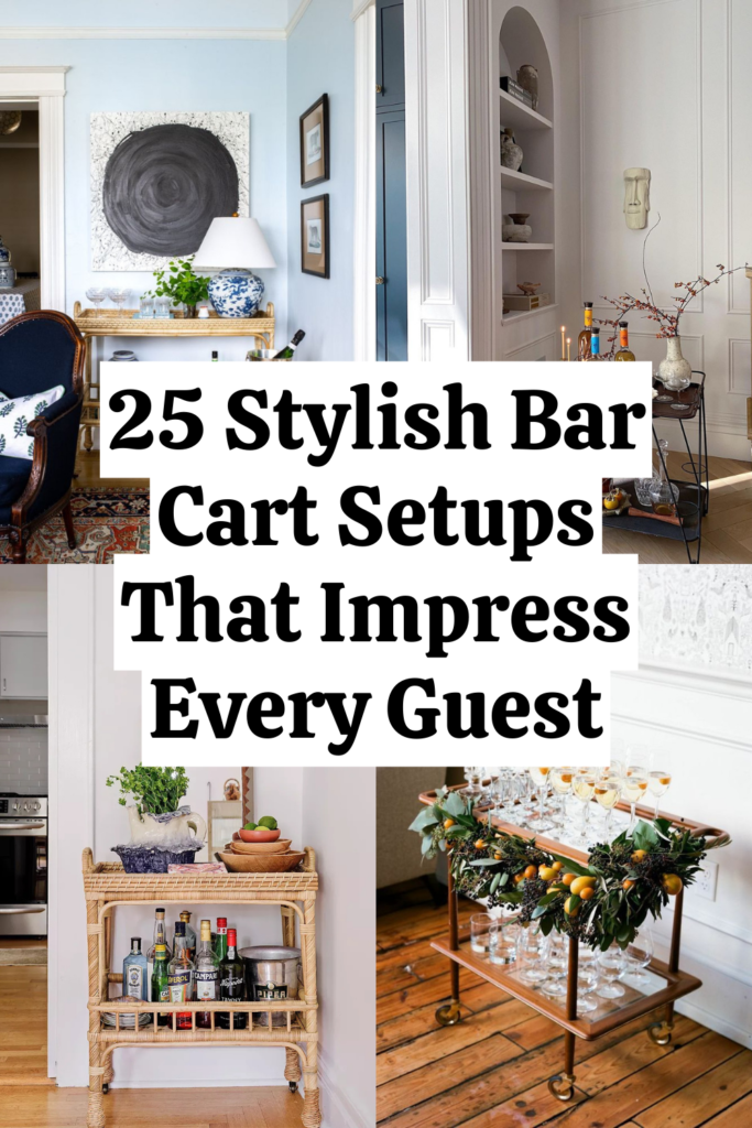 25 Bar Cart Ideas to Change Your Room's Energy